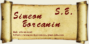 Simeon Borčanin vizit kartica